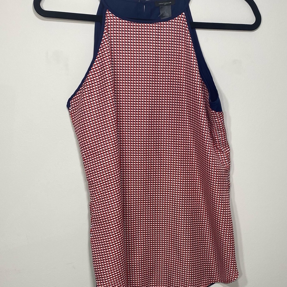 Ann Taylor top navy multicolor - Picture 2 of 5
